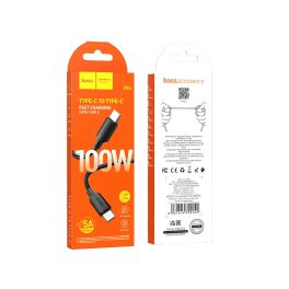 Adatkábel - 1M - USB-C - USB-C - fekete - Hoco X96 100W/5A