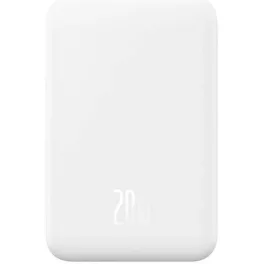   Powerbank - Magsafe -  5000mAh - Fehér - Baseus Magnetic Mini 