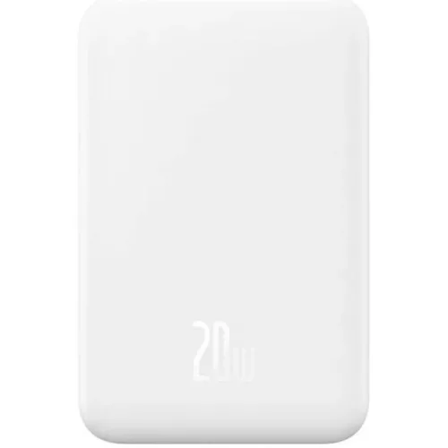Powerbank - Magsafe -  5000mAh - Fehér - Baseus Magnetic Mini 
