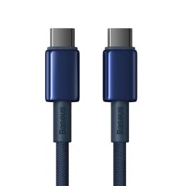   Adatkábel - 2M - USB-C - USB-C - szőtt - kék - Baseus 100W