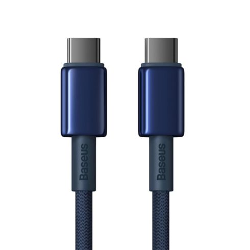 Adatkábel, Baseus Type-C to Type-c 100W Szőtt KÉK 2M