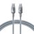 Adatkábel - 2M - USB-C - USB-C - szőtt - szürke - Baseus 100W
