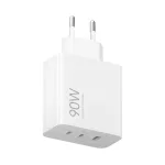 Hálozati adapter - 90W - 1x USB-A 2x USB-C - fehér - Xiaomi