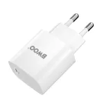 Hálózati töltő, BWOO PD 20W + USB-C /USB-C fehér 1M