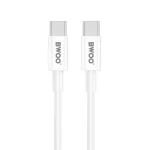 Hálózati töltő, BWOO PD 20W + USB-C /USB-C fehér 1M