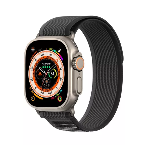 Okosóra szíj - fekete - Apple Watch 42 / 44 / 45 Strap YJ nylon gray 49mm