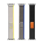 Okosóra szíj - fekete - Apple Watch 42 / 44 / 45 Strap YJ nylon gray 49mm