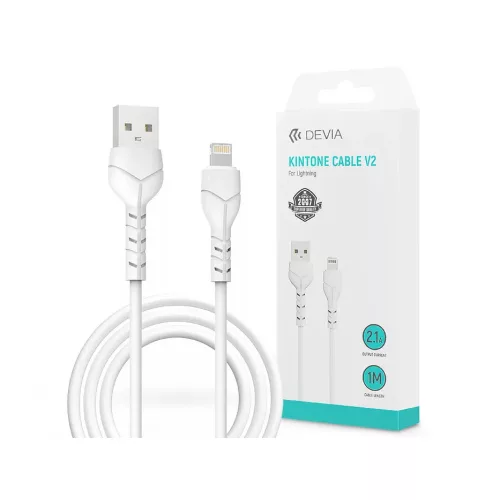 Adatkábel - 1M - USB-A - Lightning - Devia Kintone V2 2,1A