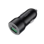 Autós adapter - 20W - USB-A, USB-C - fekete - Havit