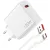 Hálózati töltő - 120W - USB-A + 6A Type-c - fehér - Xiaomi MDY-14 EE + USB-