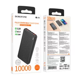 Powerbank - 10000 mAh - fekete - Borofone BJ56