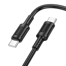   Adatkábel - 1M - USB-C - USB-C - fekete - Borofone BX111 60W/3A