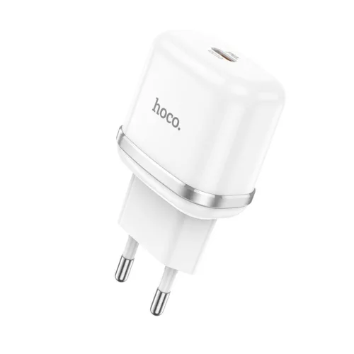 Hálózati adapter - 20W - USB-C - fehér - Hoco N24