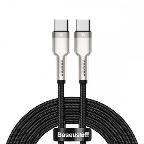 Adatkábel, USB-C - USB-C - 1M - Szött - Baseus (fekete)