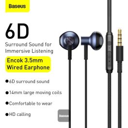 Headset - 3.5 mm - fekete - Baseus H19