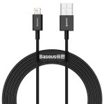 Adatkábel - 2M - USB-A - Lightning - fekete - Baseus Superior 2,4A