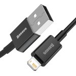 Adatkábel - 2M - USB-A - Lightning - fekete - Baseus Superior 2,4A