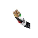 Adatkábel - 1,2M - USB-A - USB-C+Lightning+Micro USB - fekete - Baseus CAML