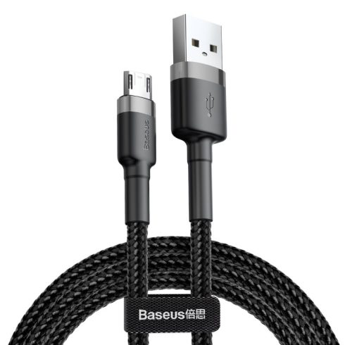 Adatkábel, Baseus - USB A - Micro USB 2.4A Cafule CAMKLF-HG1 3 m fekete szürke