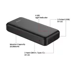 Powerbank - 20000 mAh - fekete - Veger A20