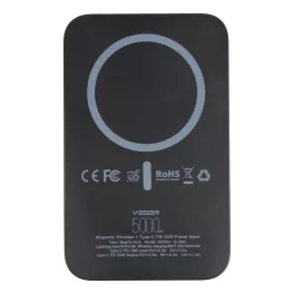   Powerbank - MagSafe - 5000 mAh - fekete - Veger PD QC3.0 -20W