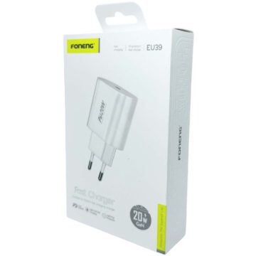 Foneng hálozati Adapter EU39 - Type C - PD 20W 3A white