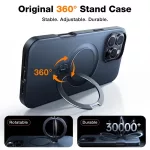 iPhone16 Pro - Hátlap tok MagSafe - fekete - Torras Ostand Spin