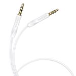 Audió kábel - Aux - 3,5 mm - 3,5 mm - 1M - fehér - Borofone