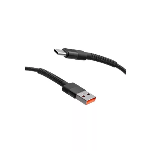 Adatkábel - 1M - USB-A - USB-C - szőtt - fekete - Sturdo