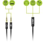 Adapter, 3,5mm Jack - 2X 3,5MM jack (mikrofon , füles)