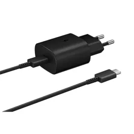   Hálózati töltő - 25W - USB-C + Type-c - fekete - Samsung EPTA800EWE + EPDG9