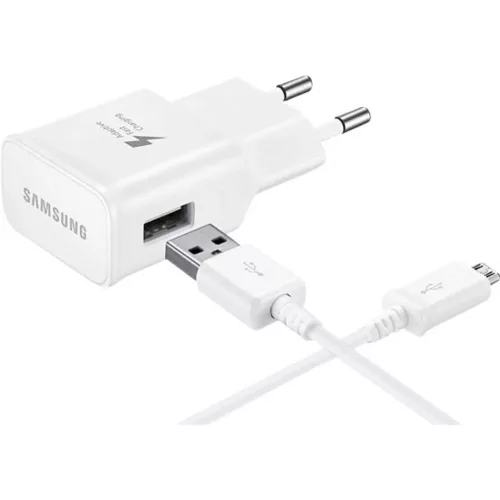 Hálózati töltő - 15W - USB-A + micro USB - fehér - Samsung EP-TA20EWE 2A +m