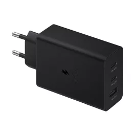   Samsung Trio Hálózati töltő EP-T6530NBE (2xUSB-C,1xUSB-A) 65W Black (fekete)