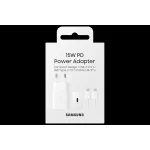 Hálozati adapter - 15W - USB-C - fehér - Samsung T1510XWEGEU