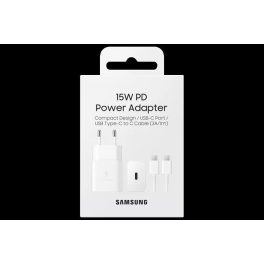   Hálozati adapter - 15W - USB-C - fehér - Samsung T1510XWEGEU