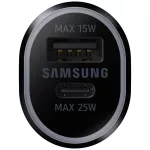 Autós adapter - 25W - USB-C, USB-A - fekete - Samsung EP-L4020NBEGEU