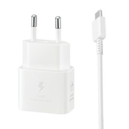Hálózati töltő, Samsung EP-TA2510 +USB-C/USB-C (fehér)