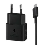 Hálózati töltő, Samsung EP-TA2510 +USB-C/USB-C (fekete)