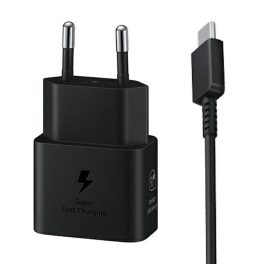 Hálózati töltő, Samsung EP-TA2510 +USB-C/USB-C (fekete)