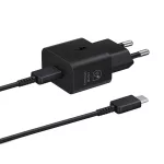 Hálózati töltő, Samsung EP-TA2510 +USB-C/USB-C (fekete)