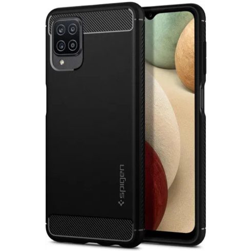 SPIGEN RUGGED ARMOR tok - SAMSUNG A12 black (fekete)