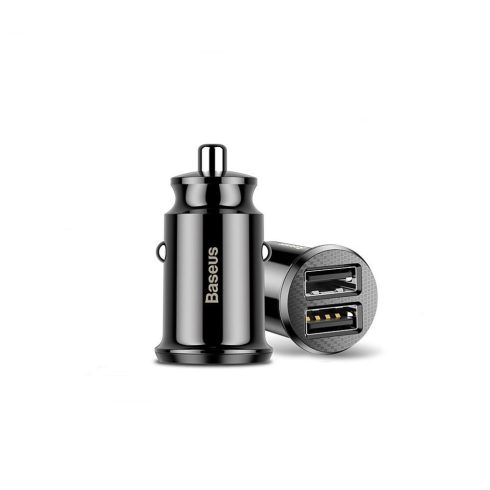 Baseus autós töltő Grain 2x USB 3,1A black (fekete)