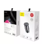 Baseus autós töltő Grain 2x USB 3,1A black (fekete)