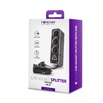Autós elosztó - 3in1 - 1x USB-A 3x DC 12/24V - fekete - Forever CSS-03
