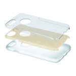 iPhone 12/12 Pro - Hátlap tok - arany - csillámos - Glitter 3in1