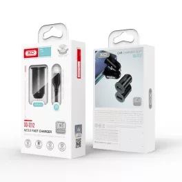   Autós töltő - USB-A + USB-C kábel - 18W - fekete - XO-TZ12