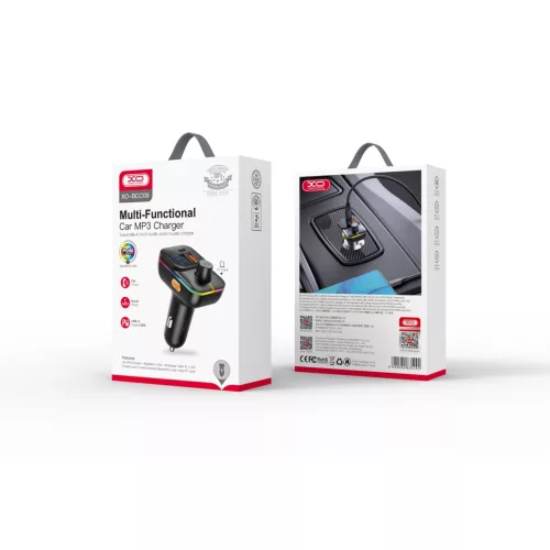 FM transmitter - fekete - 3,1A - XO  BCC09