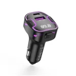 FM transmitter -  1xUSB-A 1xUSB-C 3,1A - fekete - XO  BCC12
