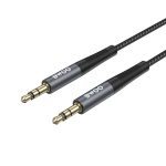 Audió kábel - Aux - 3,5 mm - 3,5 mm - 1M - fekete - BWOO