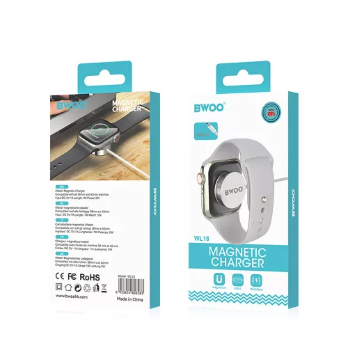 Vezeték nélküli töltő - 5W - fehér - BWOO WL - magnetic